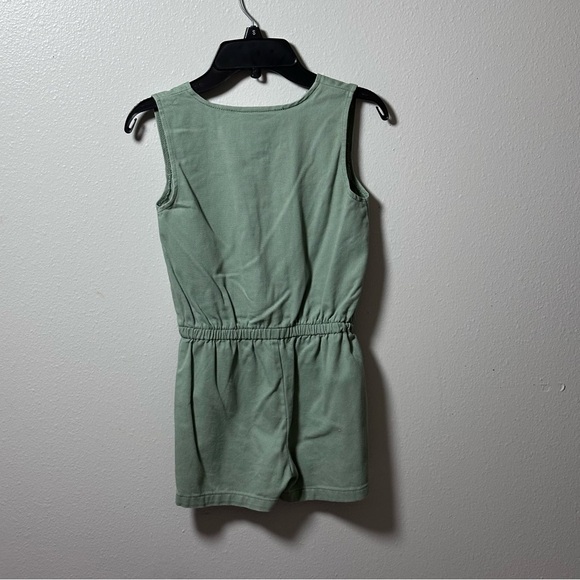 Little Lass Girls Kids Military Green Embroidered Sleeveless Romper size 8. - Picture 5 of 7